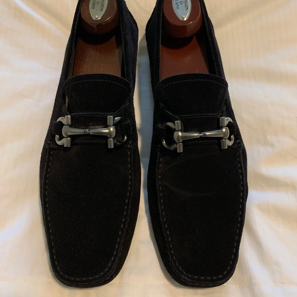 Salvatore Ferragamo Black Suede Parigi 